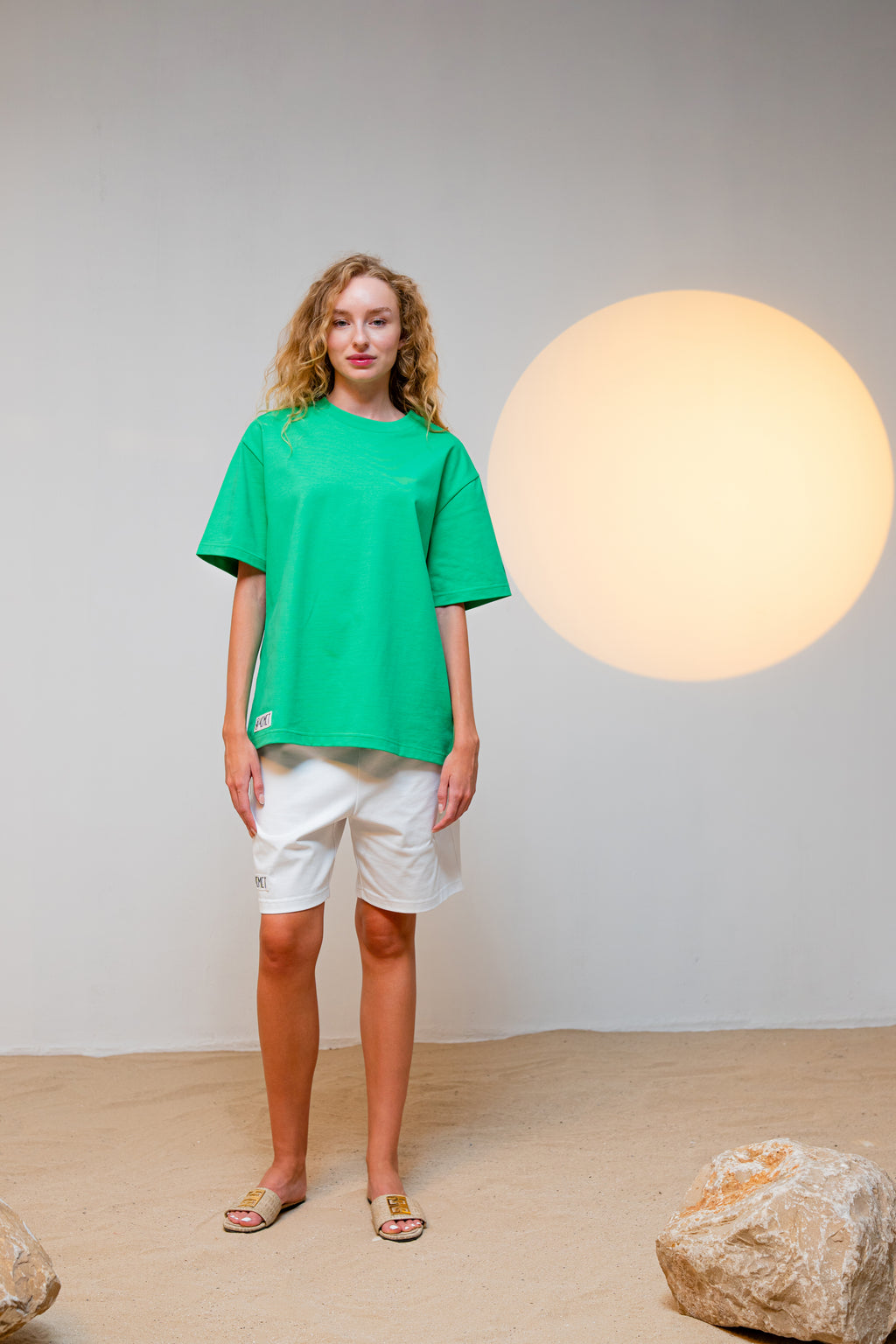 DARK SOIL | Oversized Basic T-shirt in Cotton Green