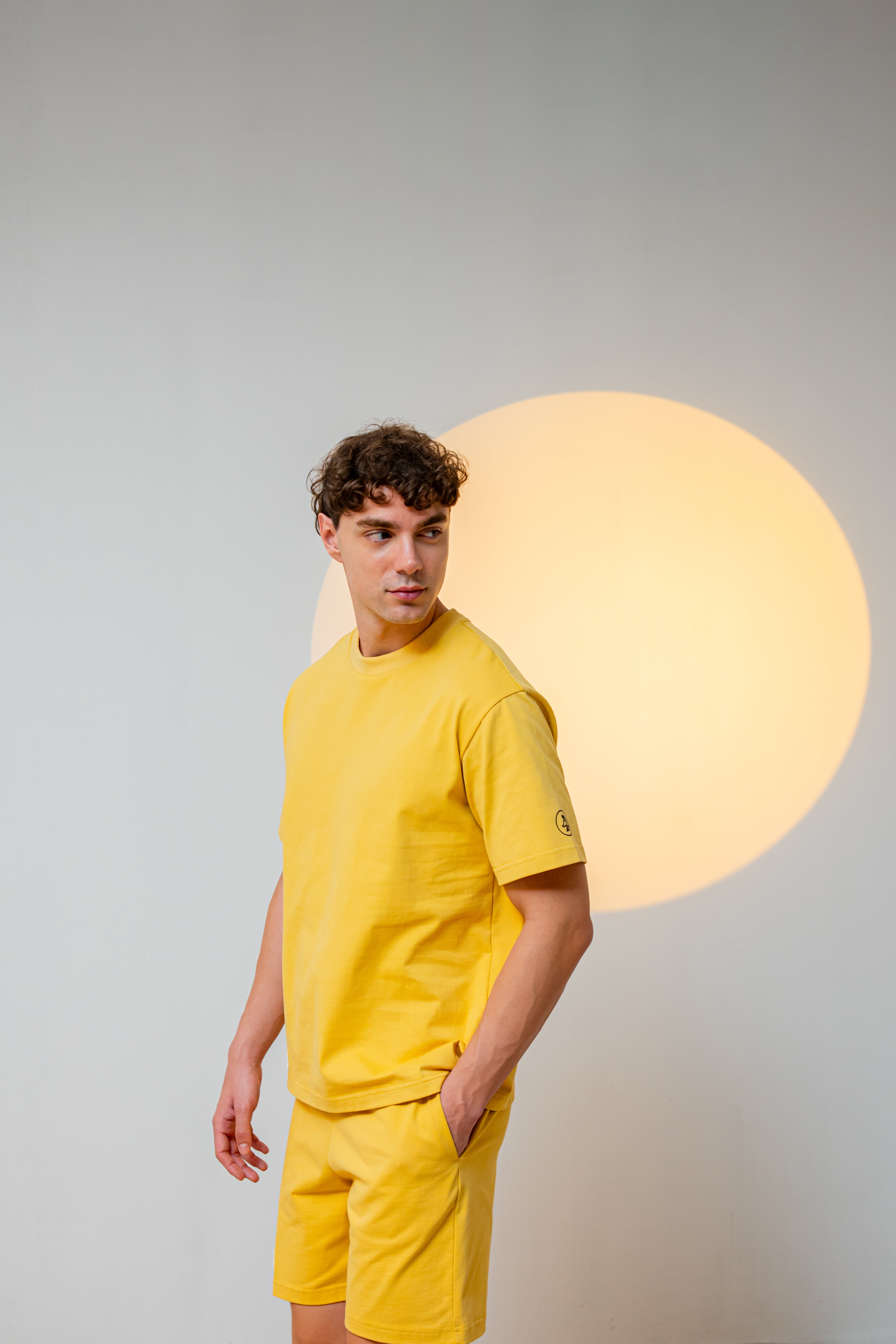 DARK SOIL | Oversized Basic T-shirt in Cotton Mustard Yellow