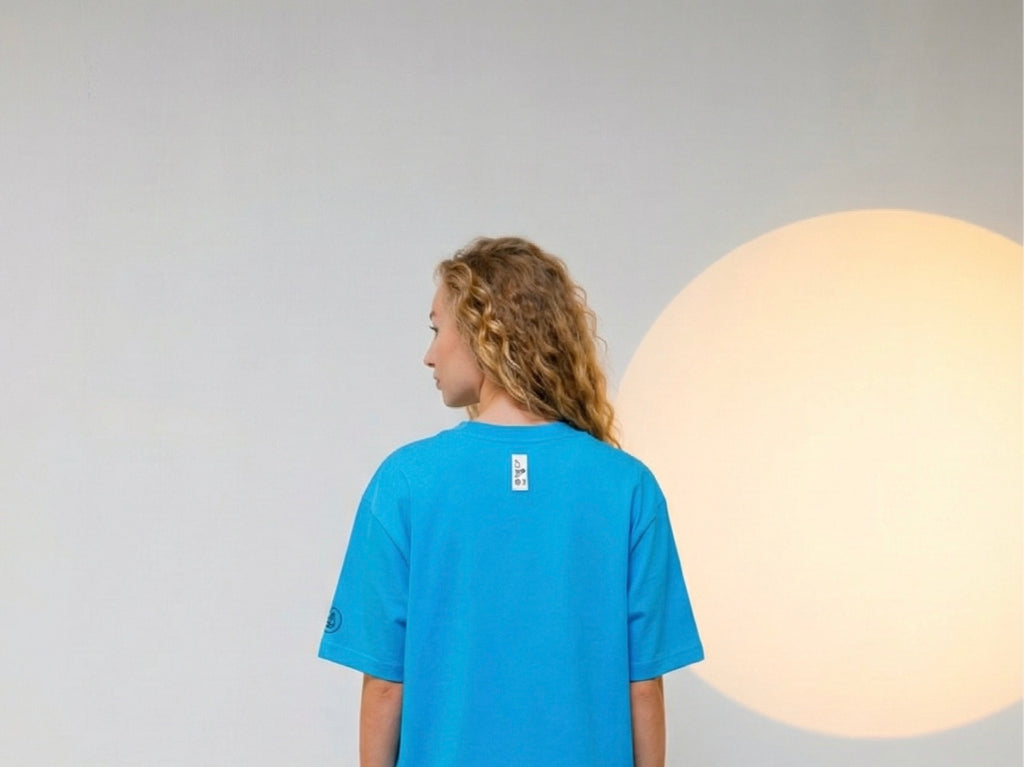 KEMET | Oversized Basic T-shirt in Cotton Cerulean Blue