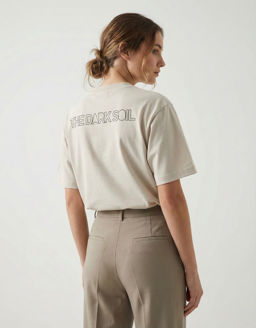 DARK SOIL | Oversized Basic T-shirt in Cotton Beige