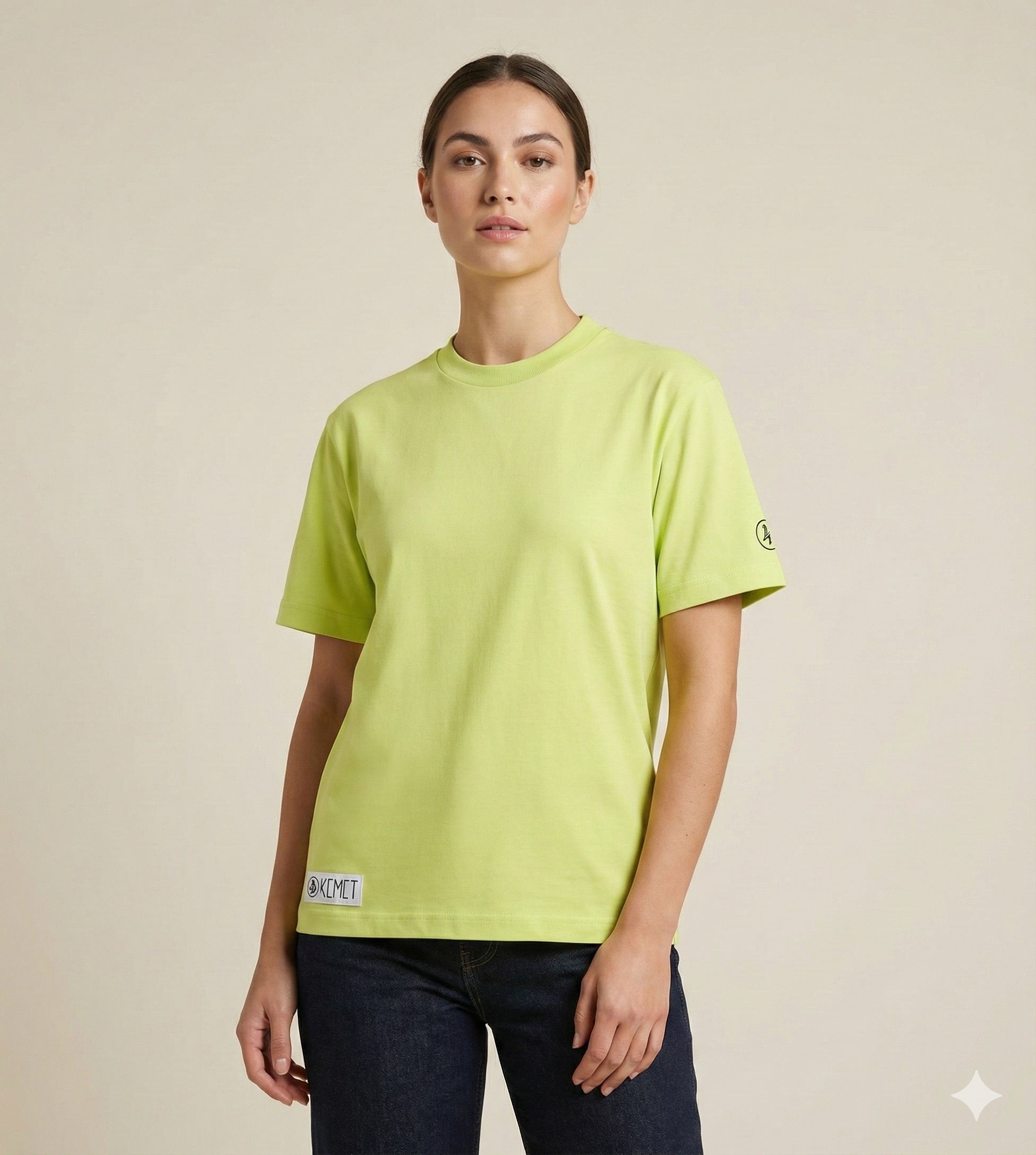 KEMET | Oversized Basic T-shirt in Cotton Lime Green