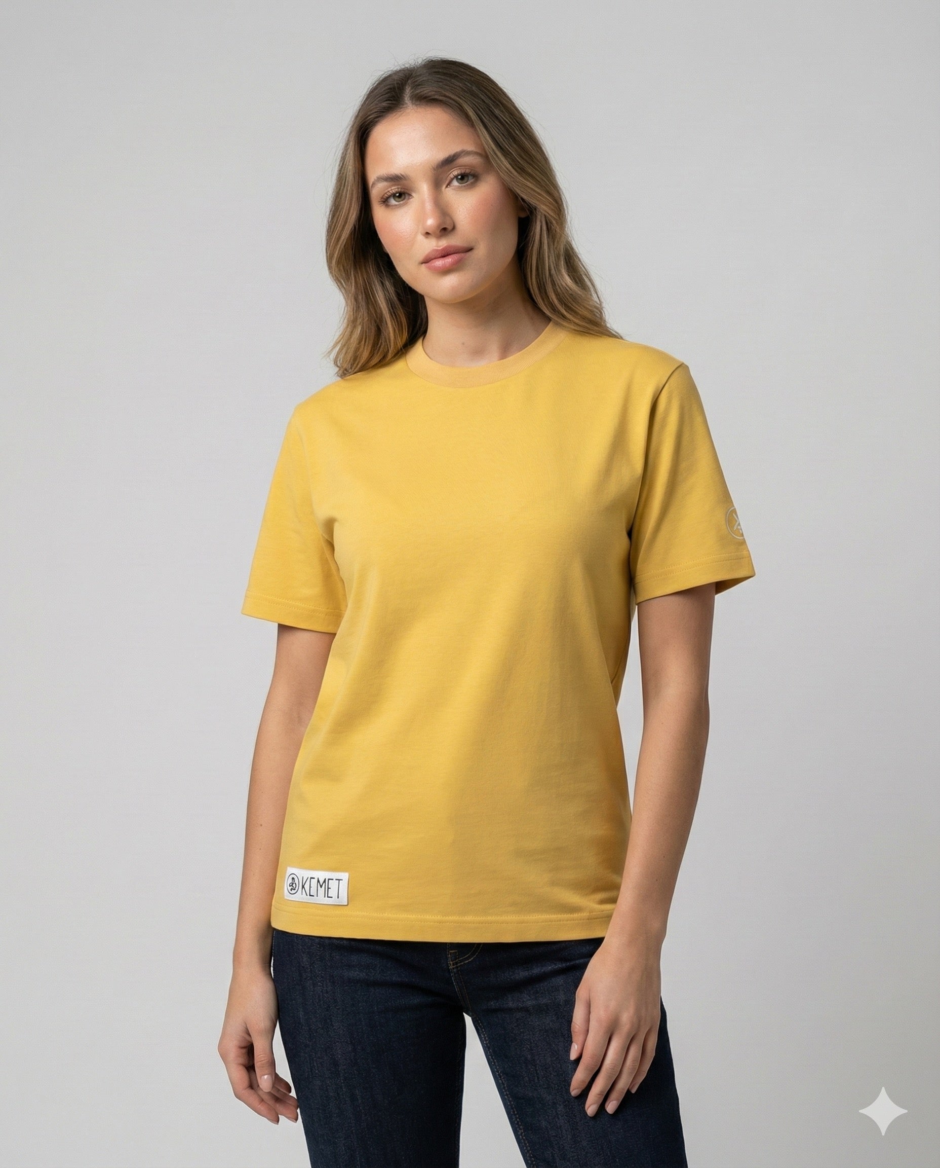 KEMET | Oversized Basic T-shirt in Cotton Mustard Yellow