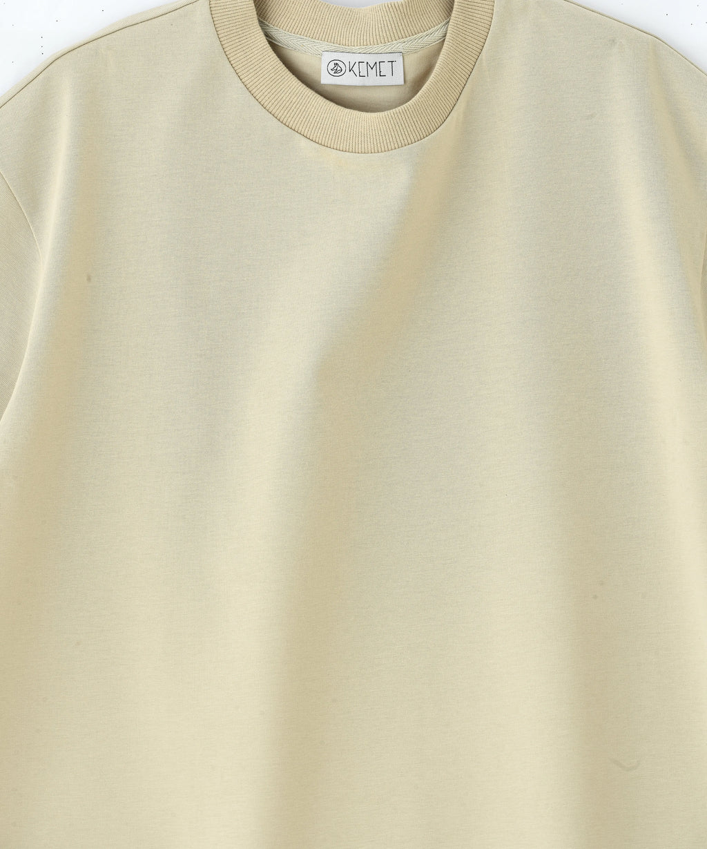 DARK SOIL | Oversized Basic T-shirt in Cotton Beige
