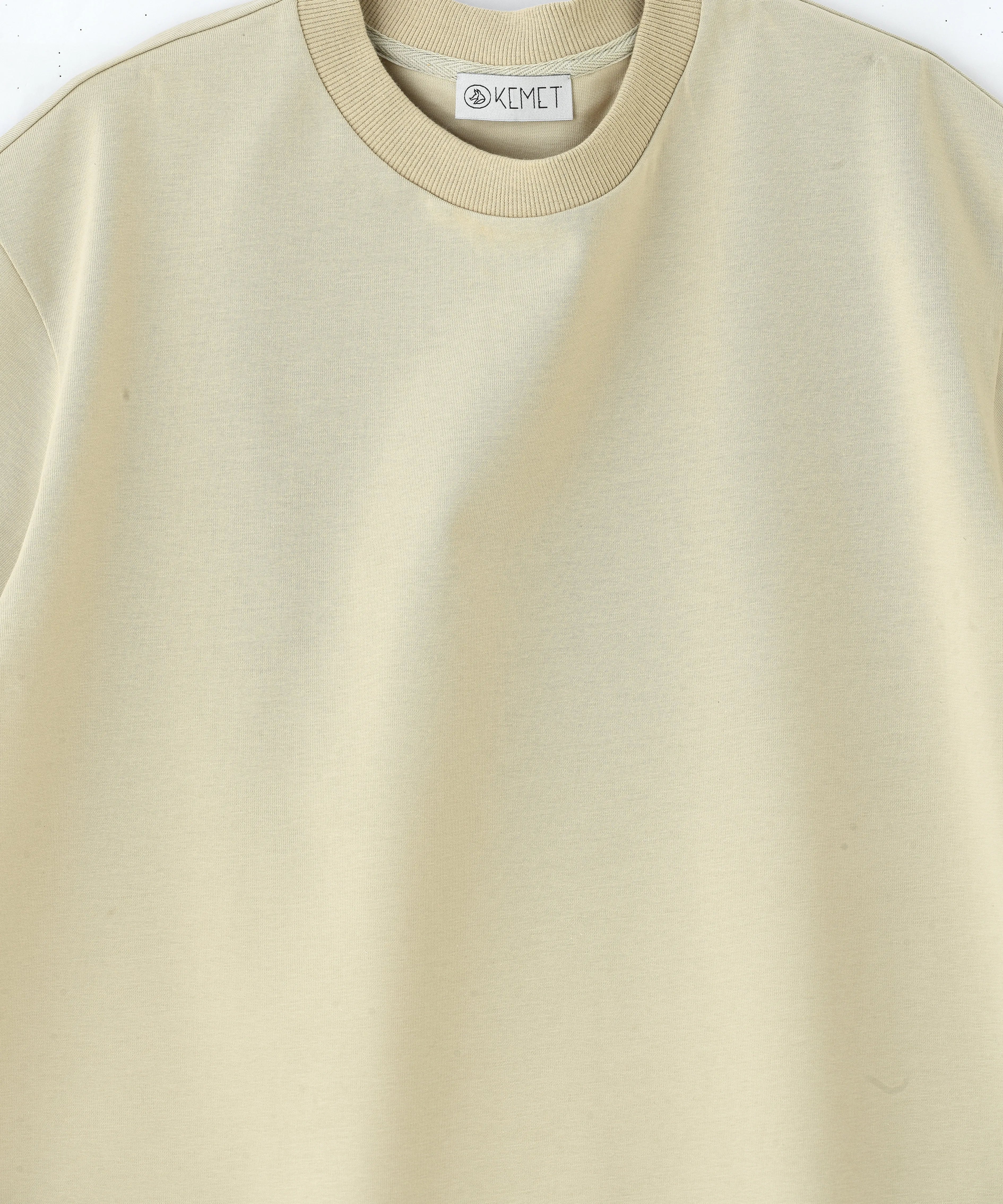 KEMET | Oversized Basic T-shirt in Cotton Beige