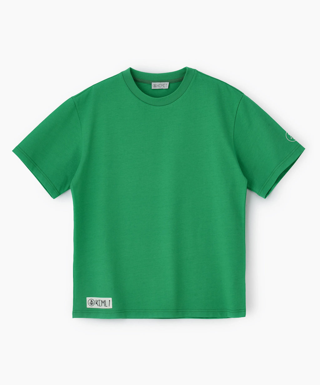 DARK SOIL | Oversized Basic T-shirt in Cotton Green