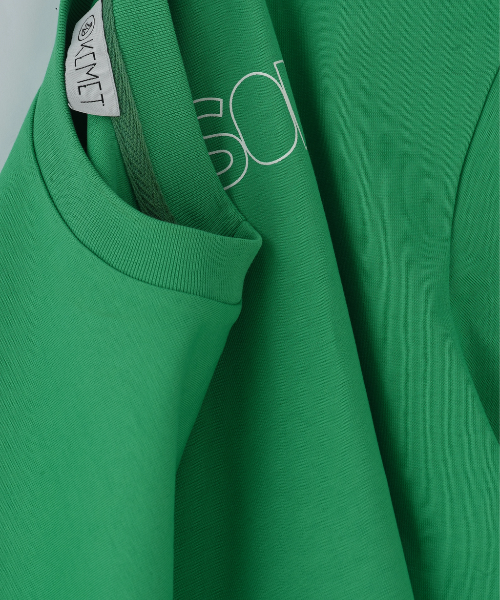 DARK SOIL | Oversized Basic T-shirt in Cotton Green