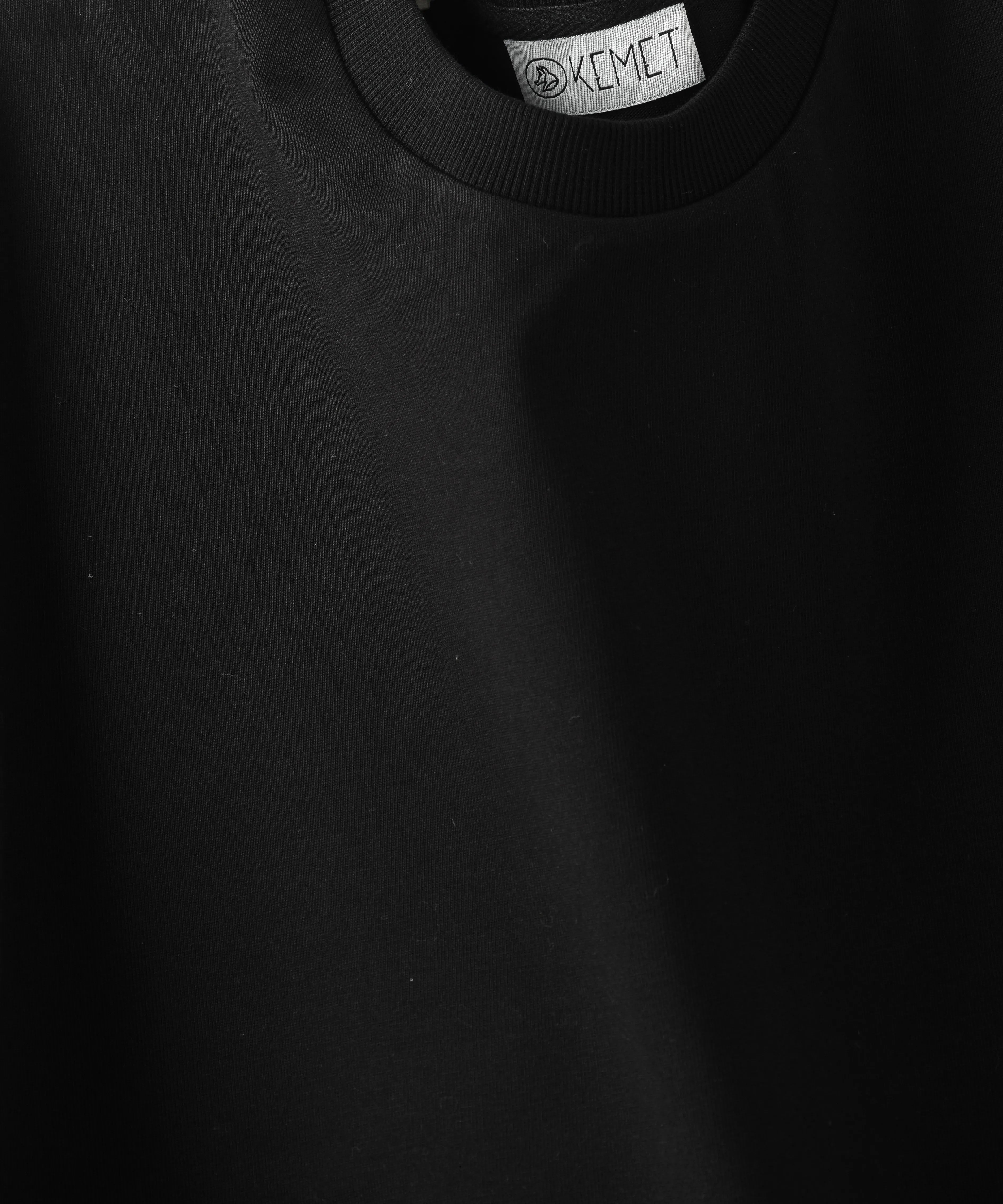 DARK SOIL | Oversized Basic T-shirt in Cotton Black