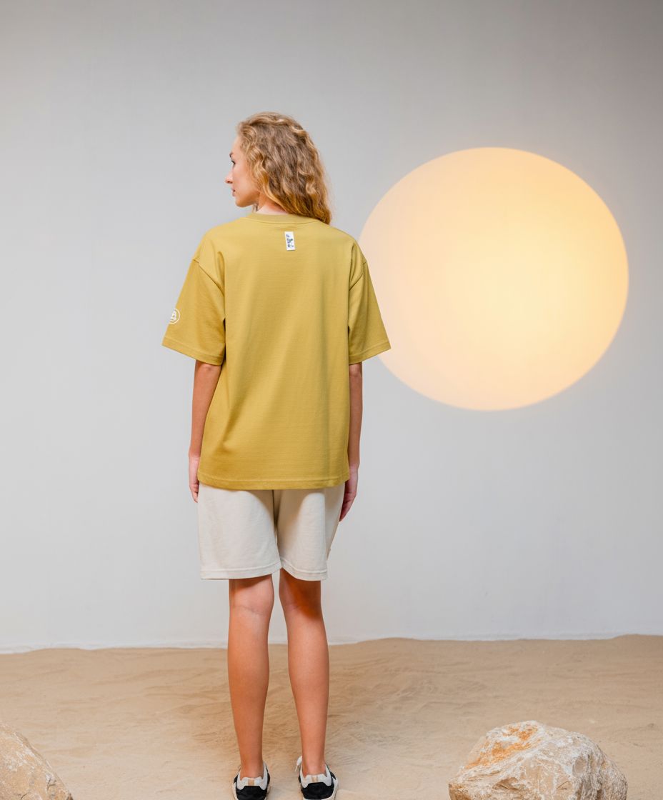KEMET | Oversized Basic T-shirt in Cotton Mustard Yellow
