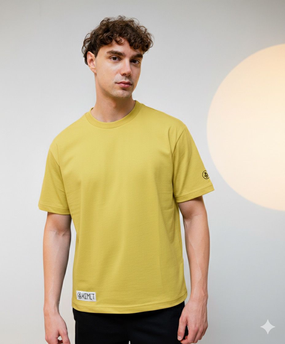 KEMET | Oversized Basic T-shirt in Cotton Mustard Yellow