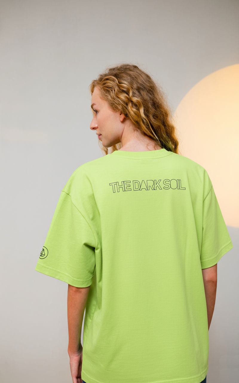 DARK SOIL | Oversized Basic T-shirt in Cotton Limegreen