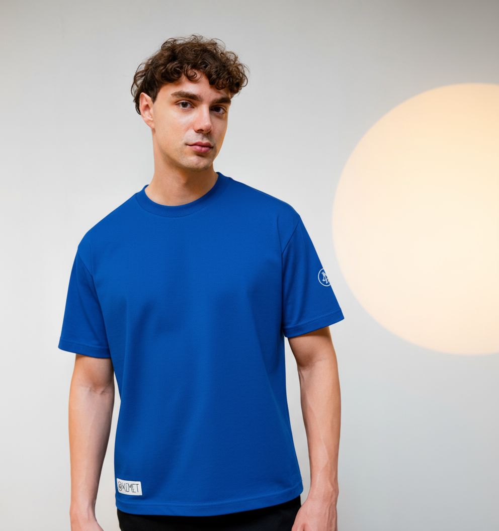 DARK SOIL | Oversized Basic T-shirt in Cotton Royal Blue