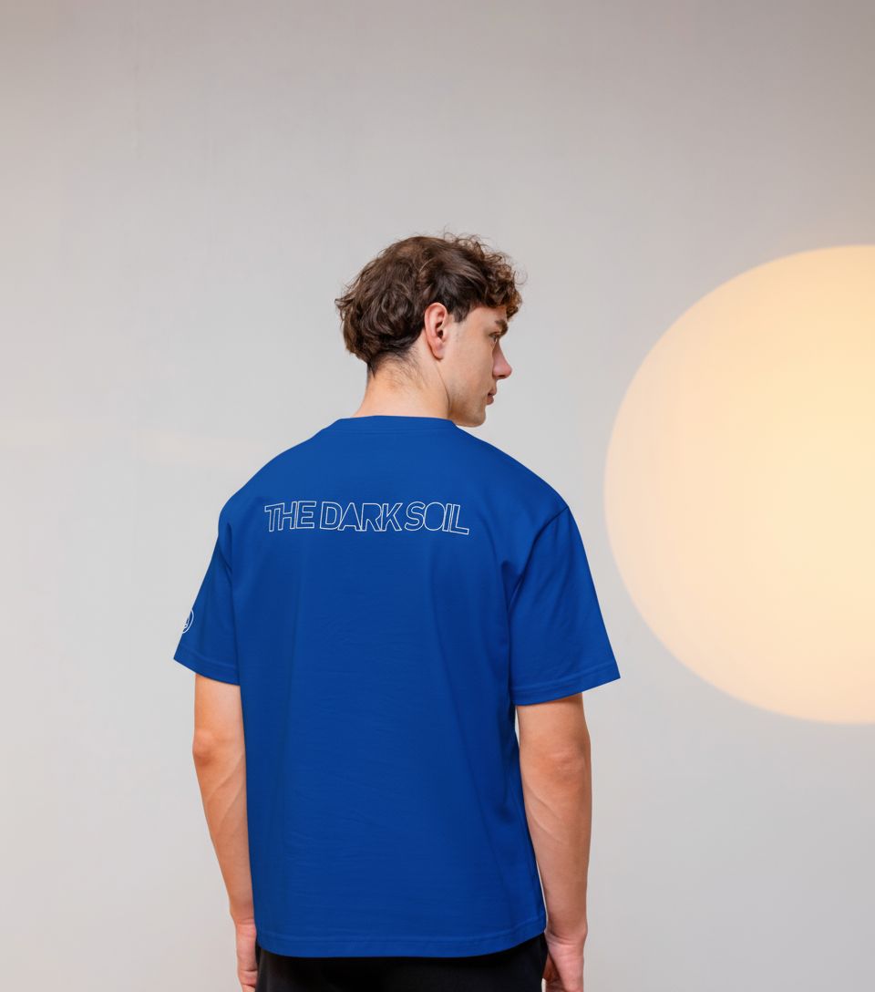 DARK SOIL | Oversized Basic T-shirt in Cotton Royal Blue