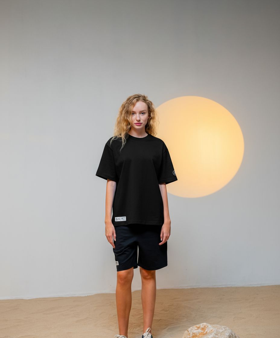 KEMET | Oversized Basic T-shirt in Cotton Black
