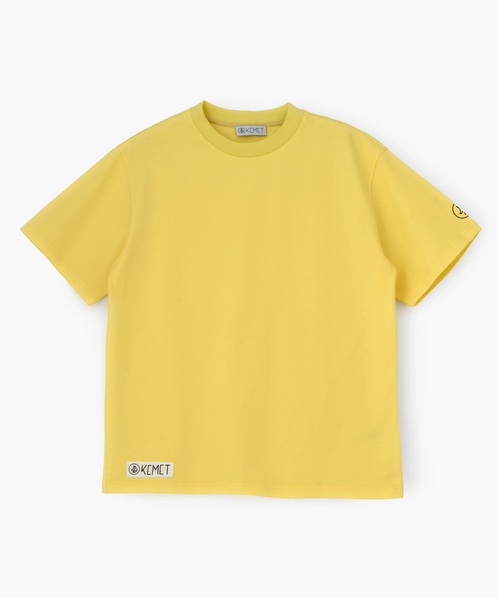 DARK SOIL | Oversized Basic T-shirt in Cotton Yellow