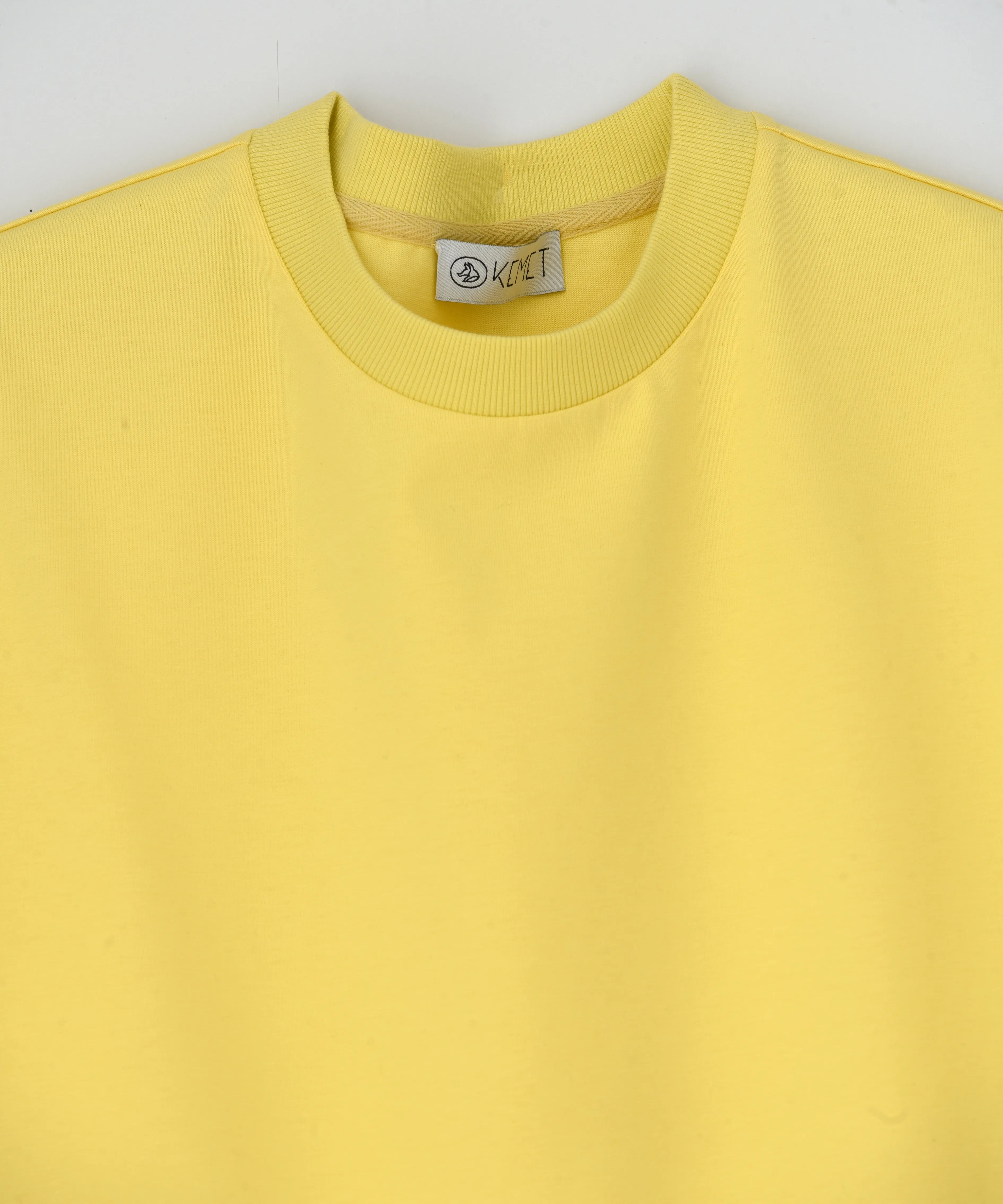 DARK SOIL | Oversized Basic T-shirt in Cotton Yellow
