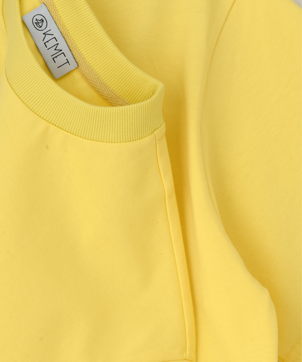 DARK SOIL | Oversized Basic T-shirt in Cotton Yellow