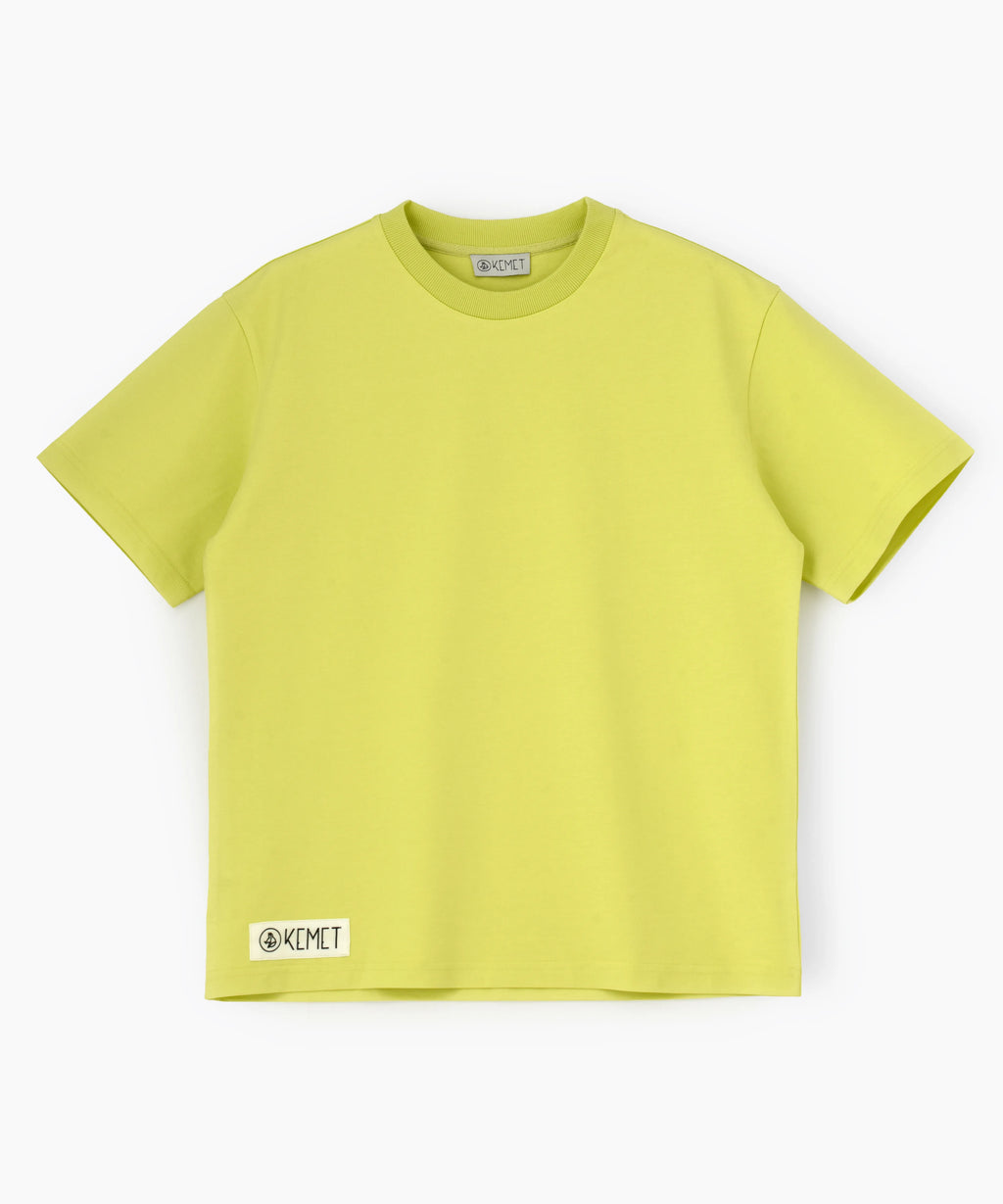 DARK SOIL | Oversized Basic T-shirt in Cotton Limegreen