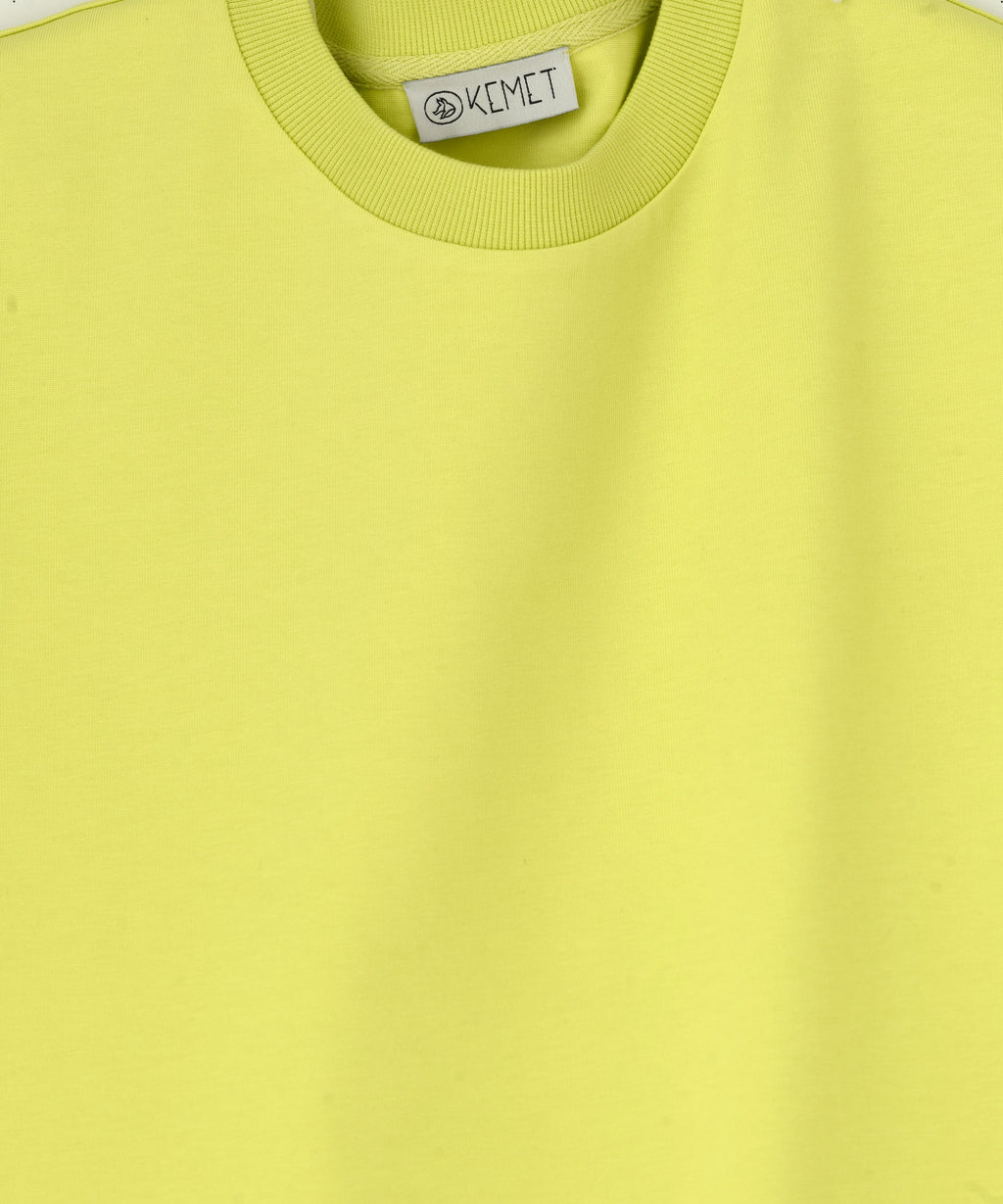 DARK SOIL | Oversized Basic T-shirt in Cotton Limegreen