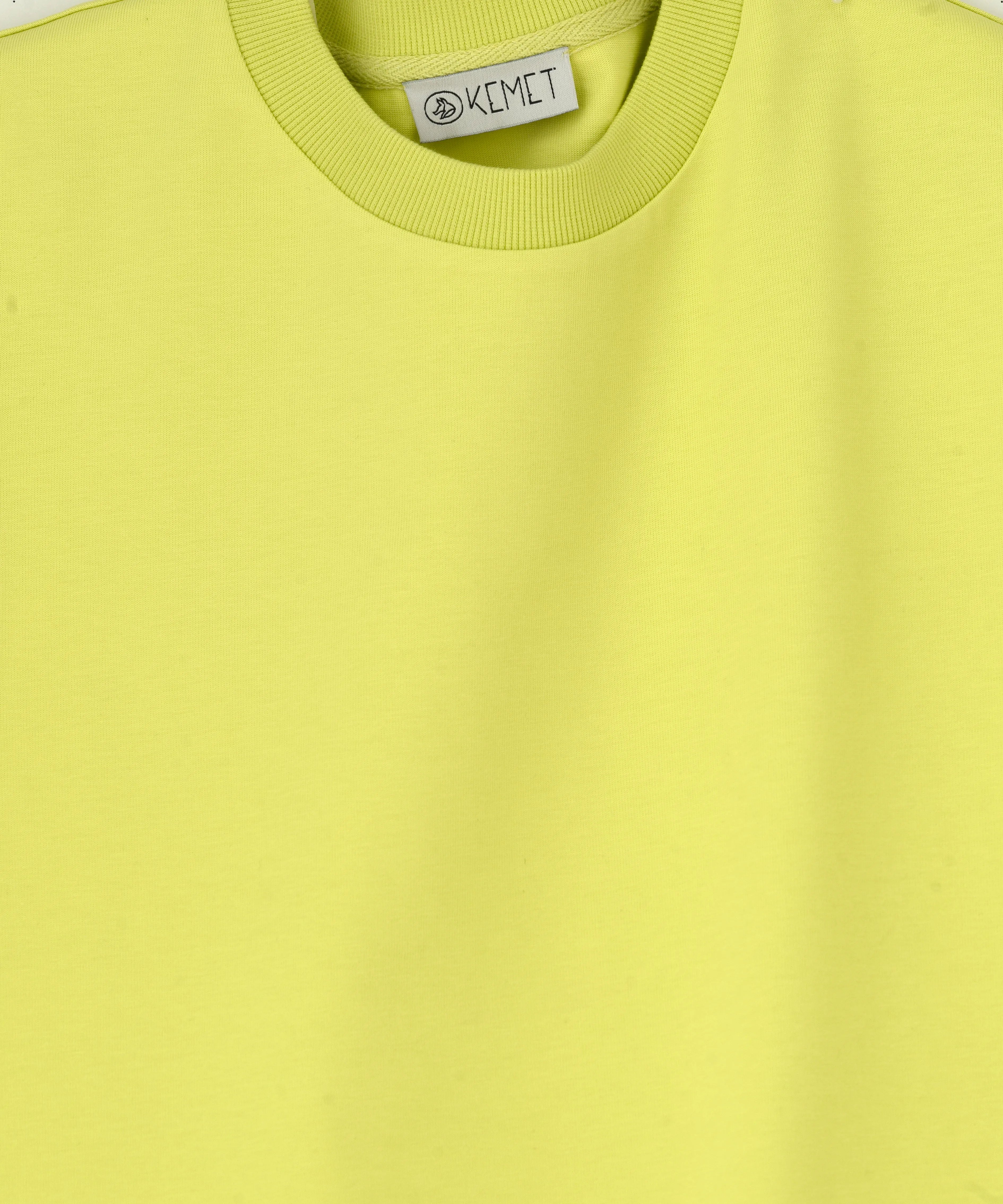 DARK SOIL | Oversized Basic T-shirt in Cotton Limegreen