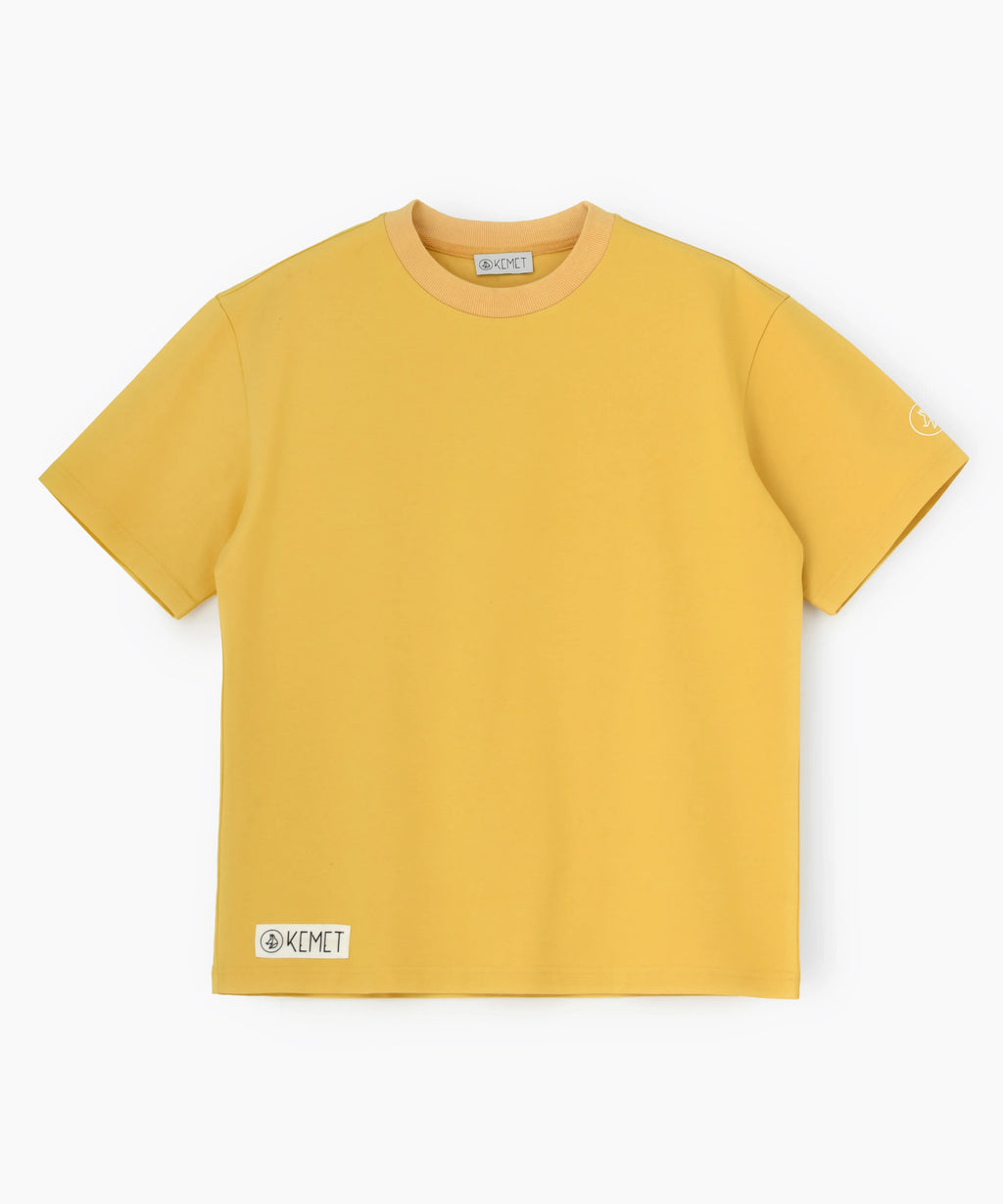 DARK SOIL | Oversized Basic T-shirt in Cotton Mustard Yellow