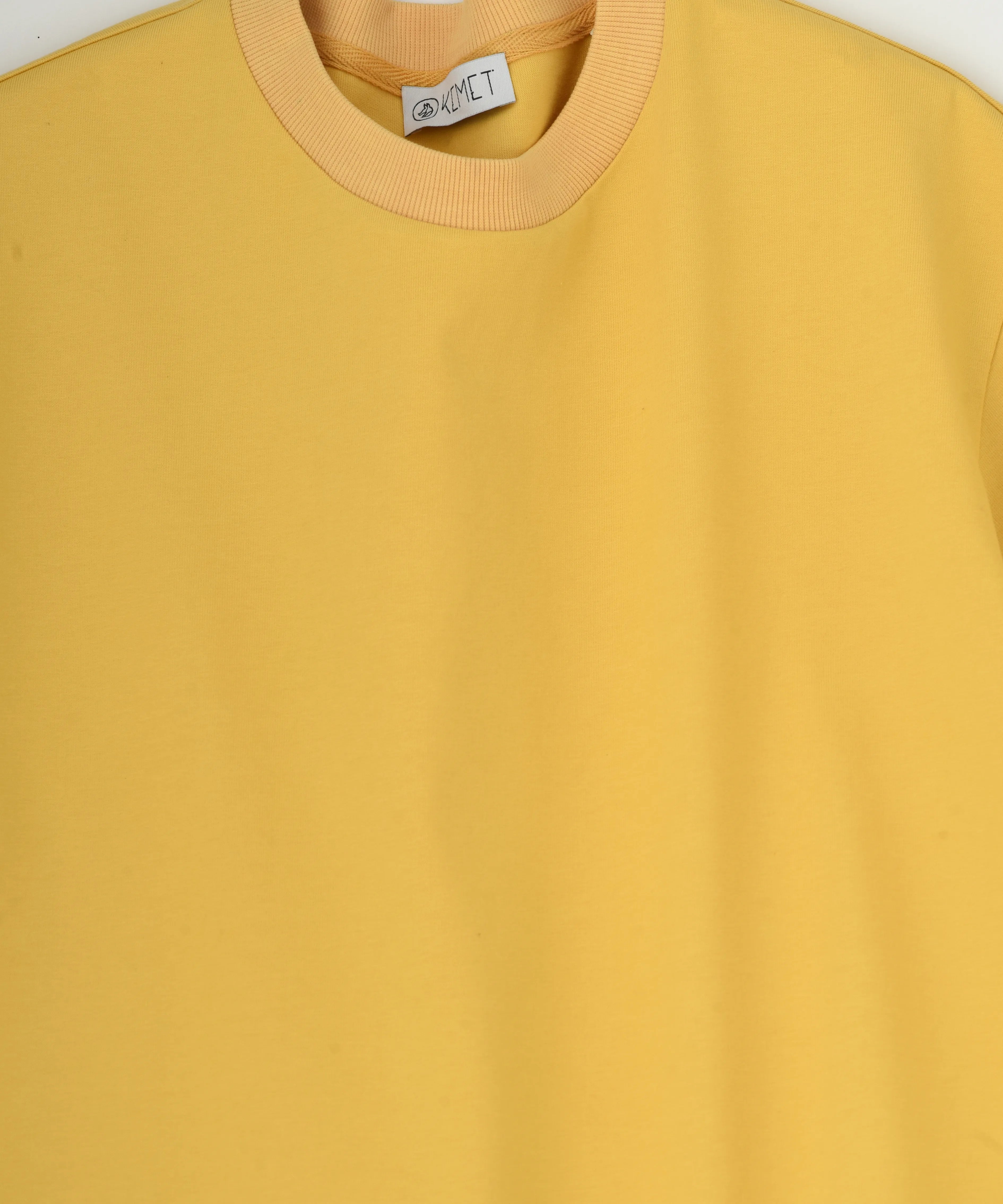 DARK SOIL | Oversized Basic T-shirt in Cotton Mustard Yellow