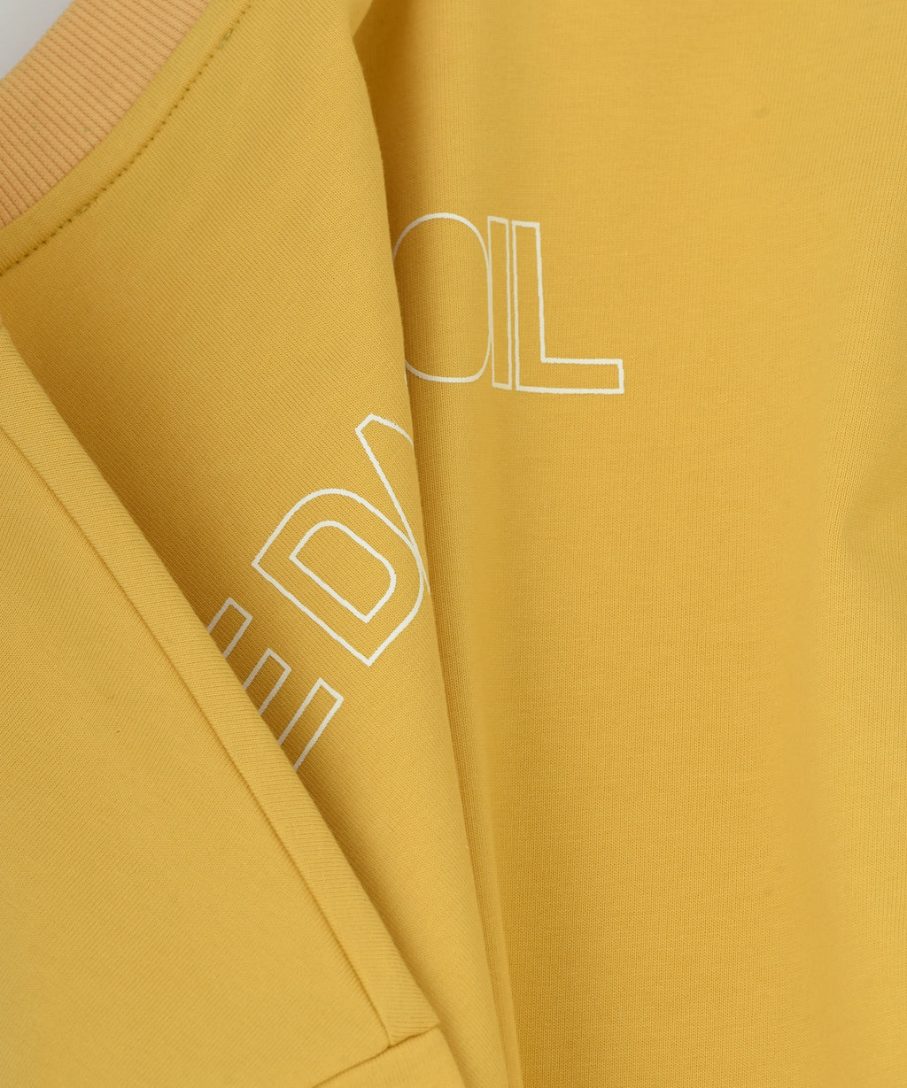 DARK SOIL | Oversized Basic T-shirt in Cotton Mustard Yellow