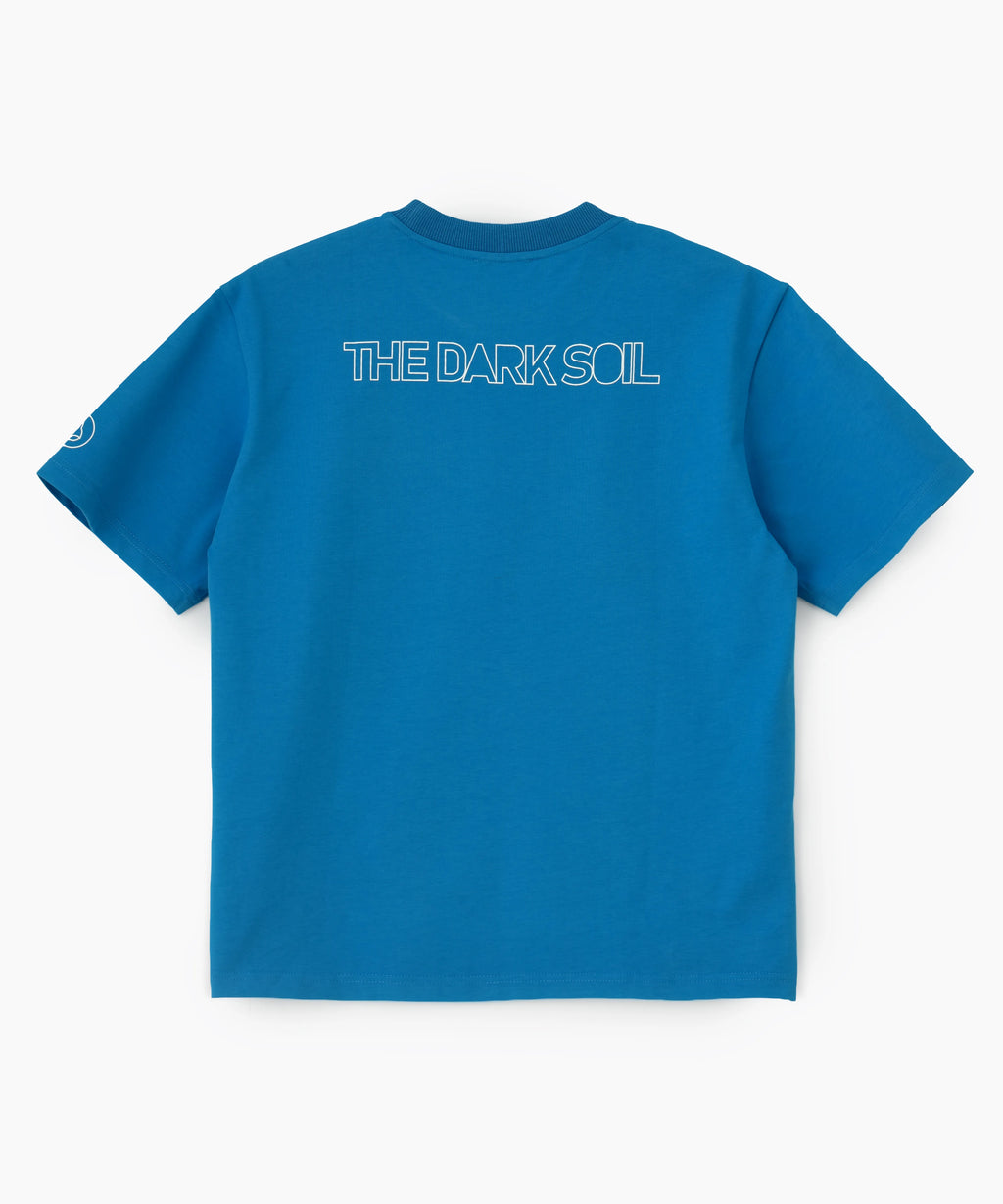 DARK SOIL | Oversized Basic T-shirt in Cotton Cerulean Blue