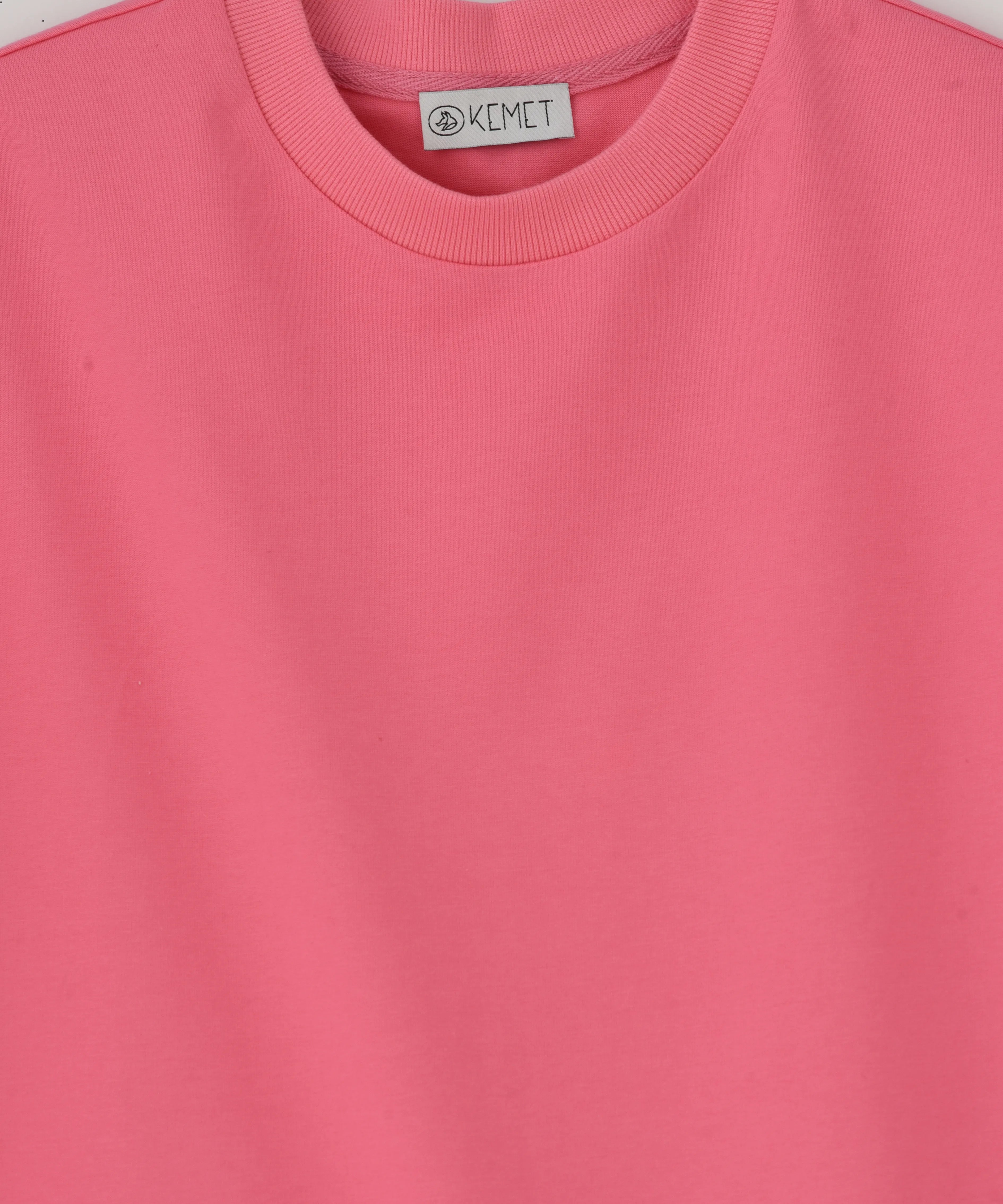 DARK SOIL | Oversized Basic T-shirt in Cotton Pink