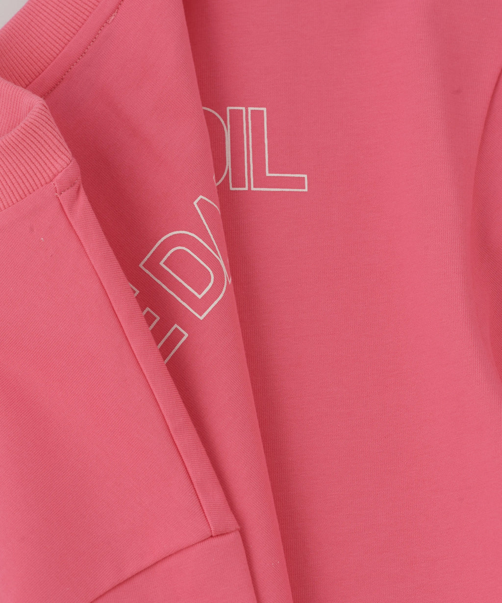 DARK SOIL | Oversized Basic T-shirt in Cotton Pink