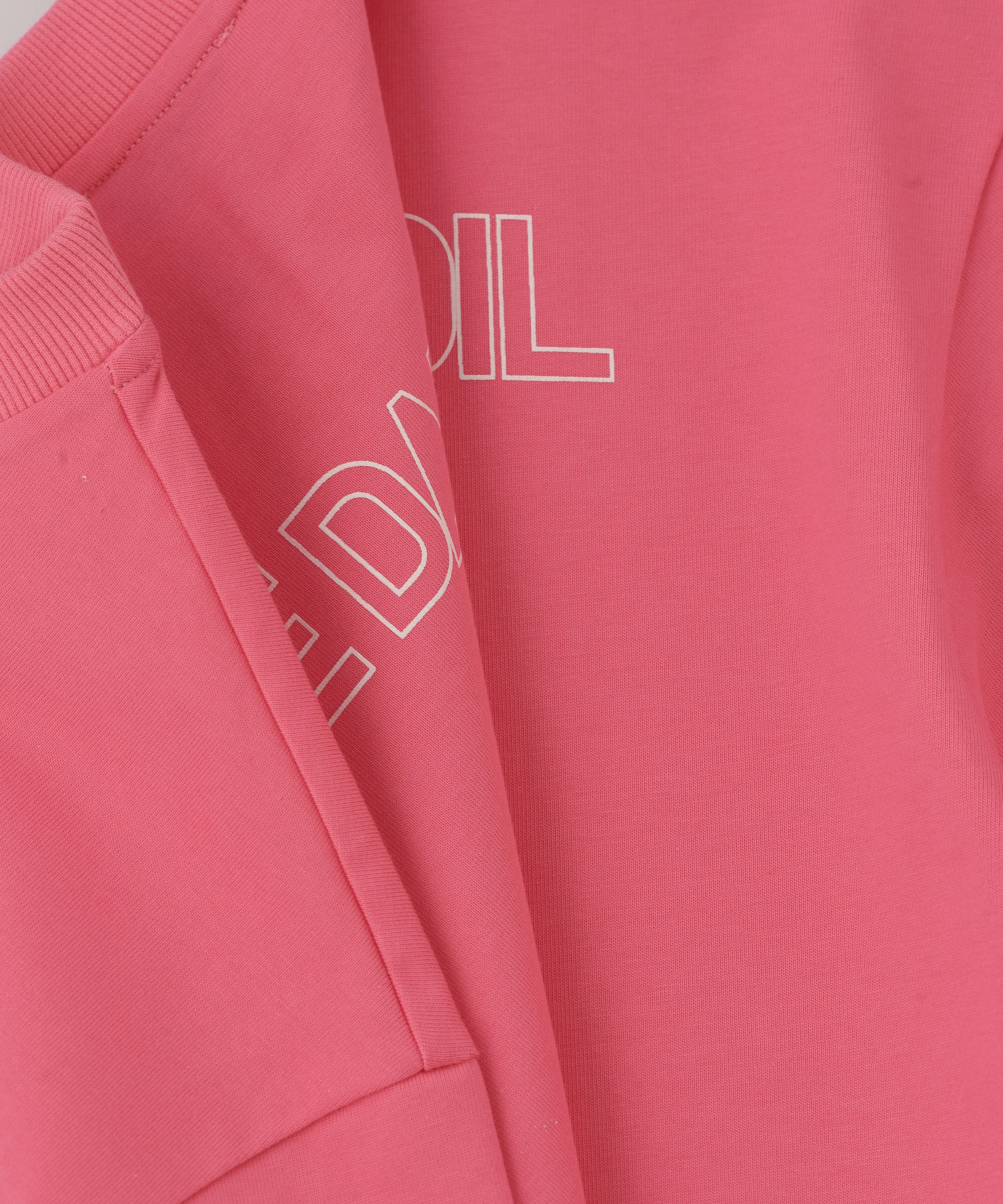 DARK SOIL | Oversized Basic T-shirt in Cotton Pink