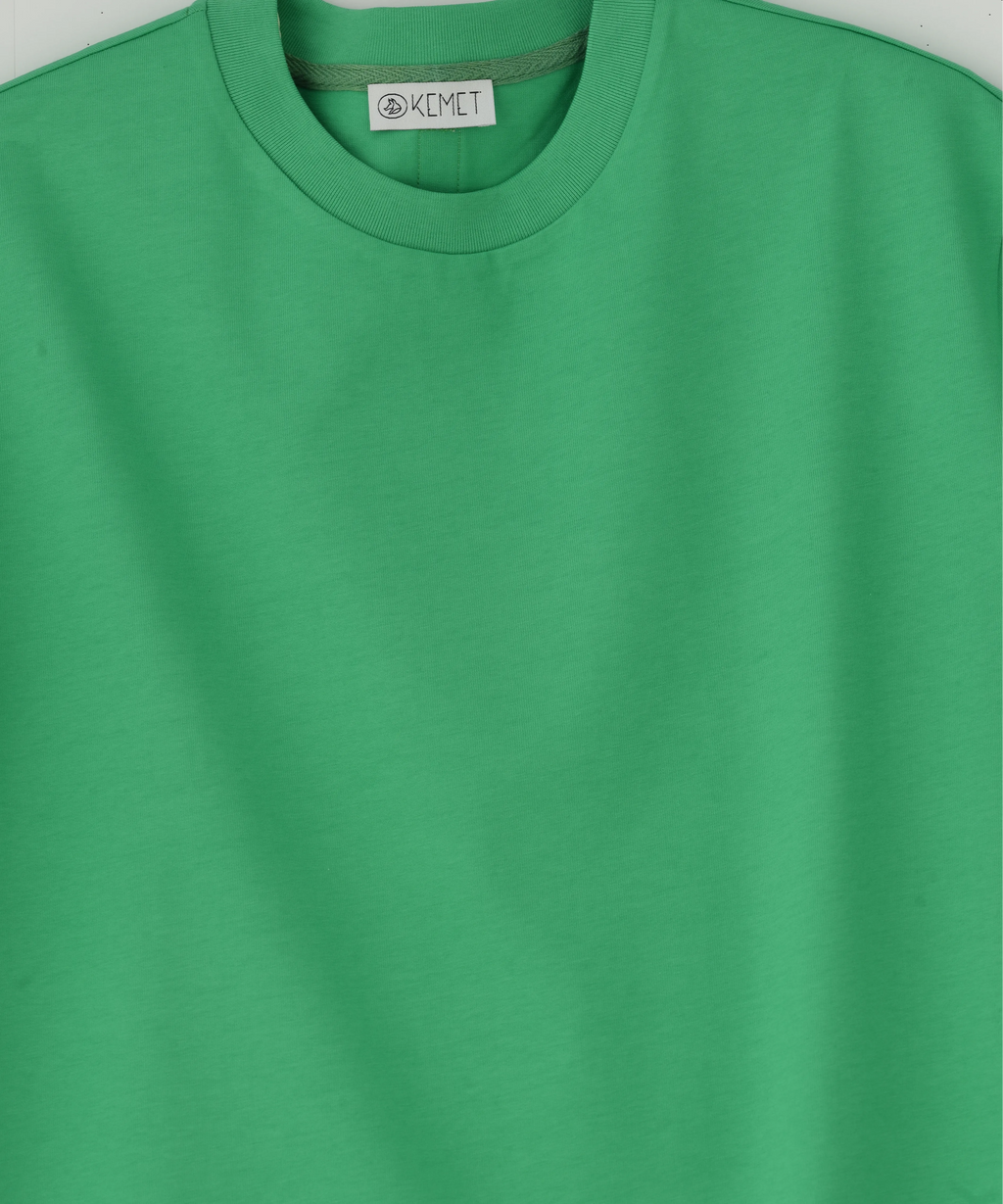 KEMET | Oversized Basic T-shirt in Cotton Green