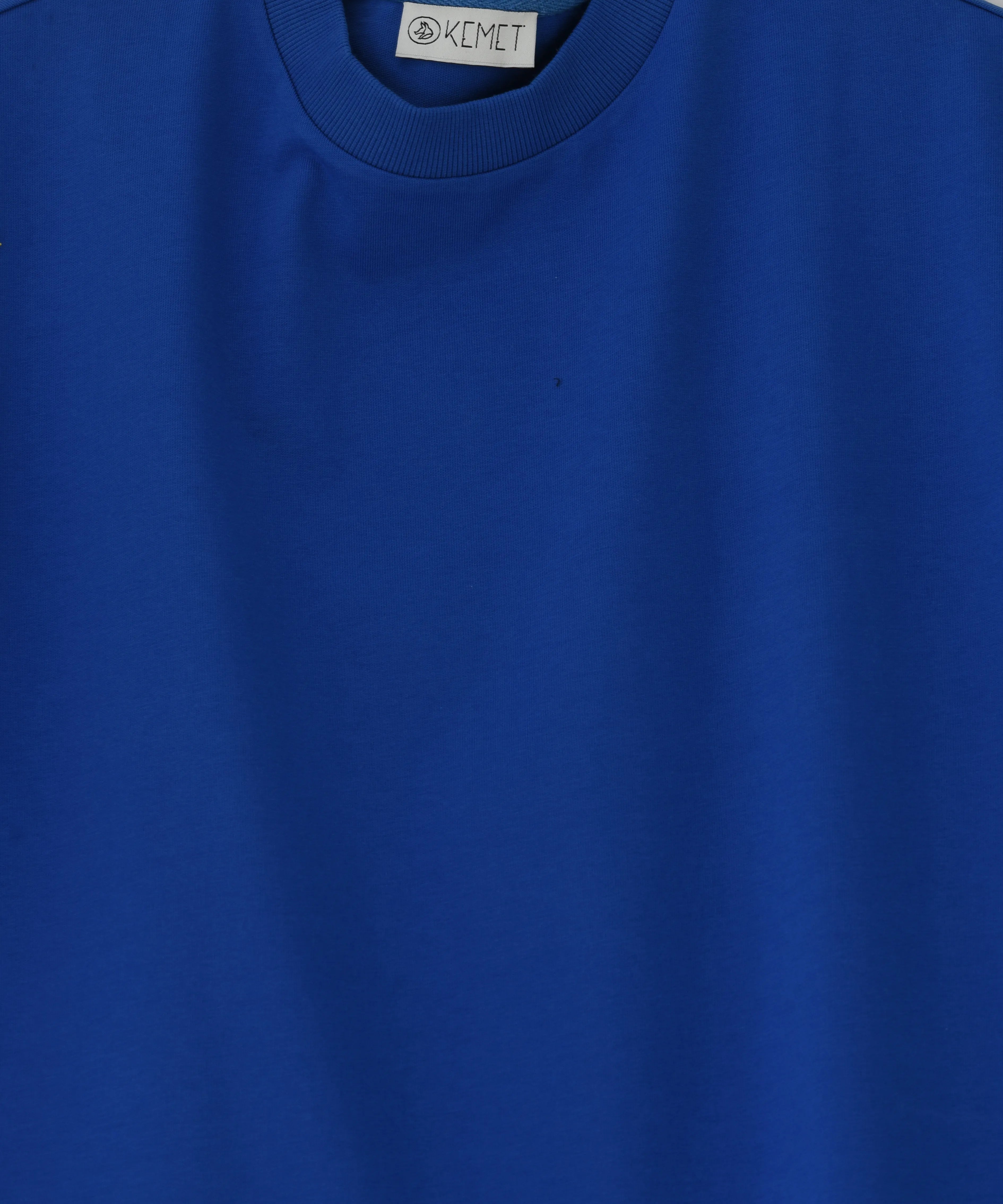 DARK SOIL | Oversized Basic T-shirt in Cotton Royal Blue